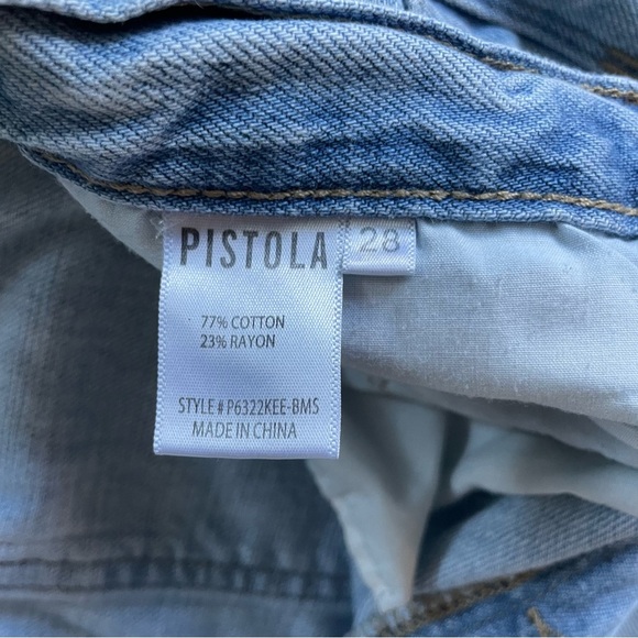 Pistola Light Blue Distressed Cassie Straight Leg Jeans - Picture 10 of 15